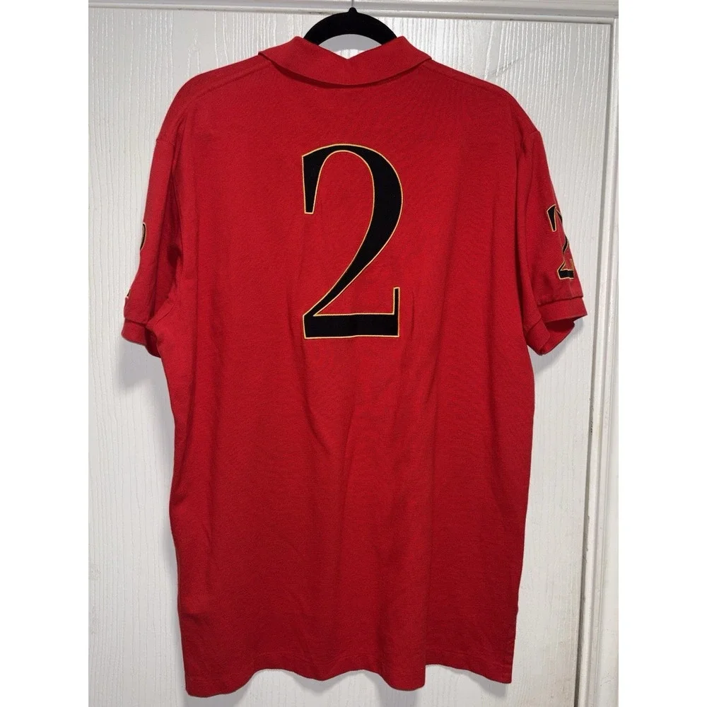 Polo by Ralph Lauren BlackWatch Polo Team Shirt Mens Large Red Big‎ Pony #2